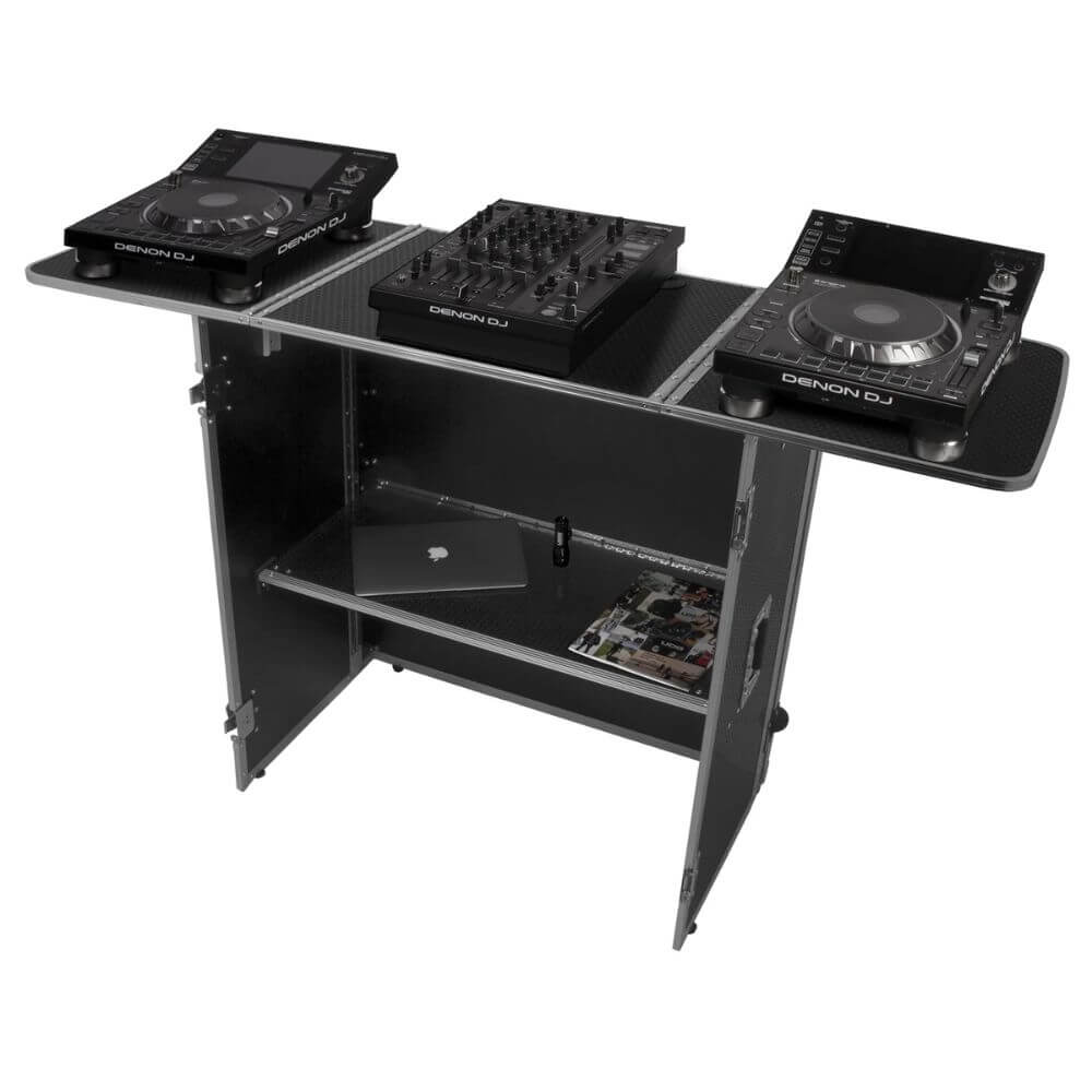 โต๊ะ DJ แบบพับได้ UDG Ultimate Fold Out DJ Table Silver MK2 Plus (Wheels) (U92049SL2)